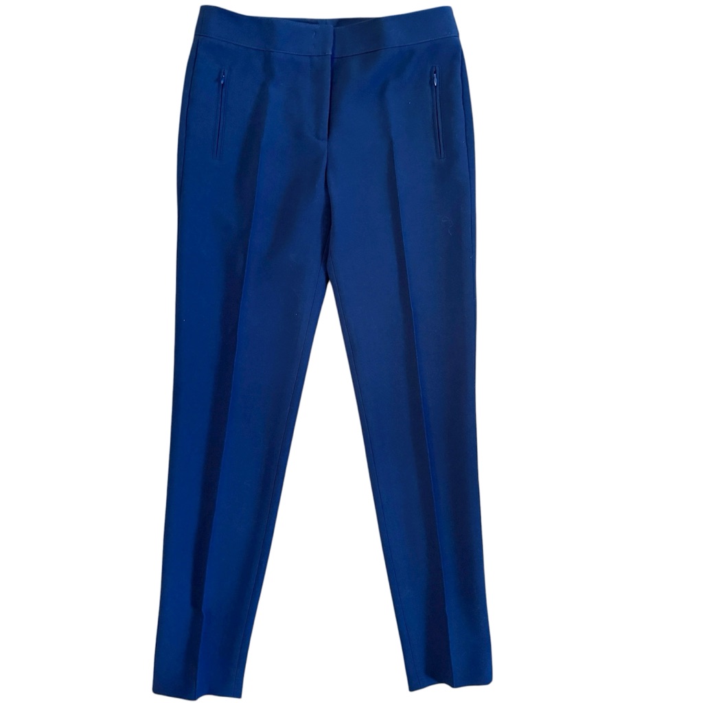 Akris Punto Stretch Knit Front Seamed Pants Size Us 4 In Navy